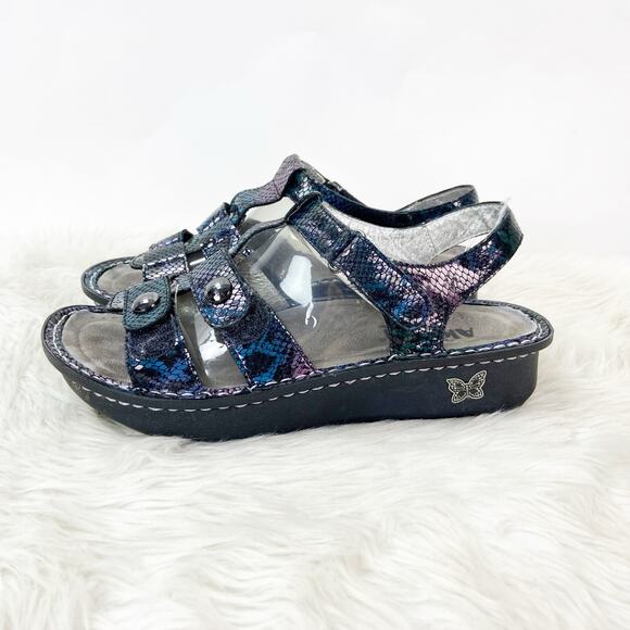 Alegria 40 EU 10 US Womens Metallic Kleo Special Serpent Cage Comfort Sandals - Picture 7 of 14